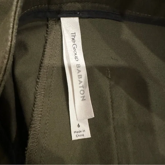 Aritzia The Group by Babaton Olive Green Walsh Wide Leg Pant size 6 women’s - Picture 9 of 11